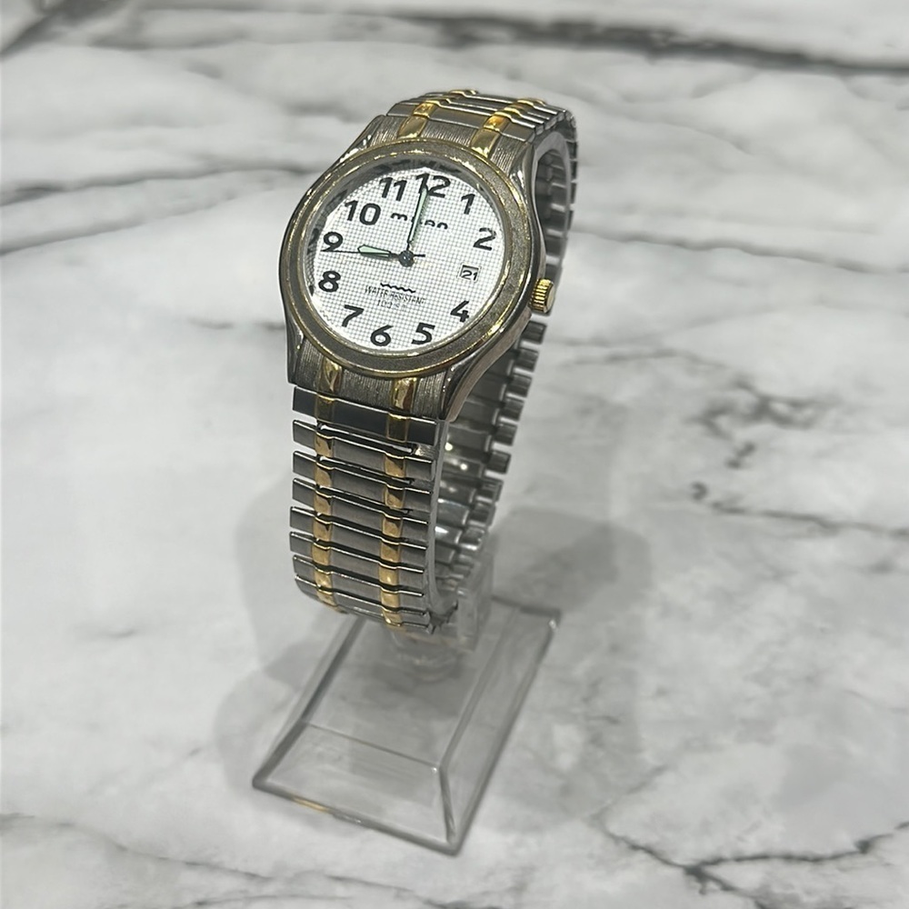 Milan Mens Two Toned Expansion Band Wristwatch
